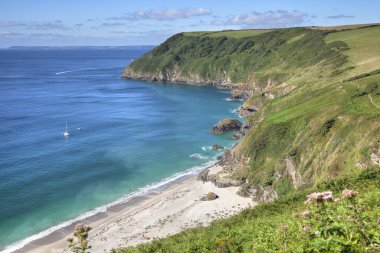 Cornish kıyı şeridi yaz, İngiltere
