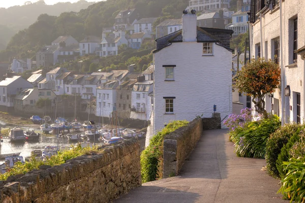 Porto Polperro al tramonto — Foto Stock