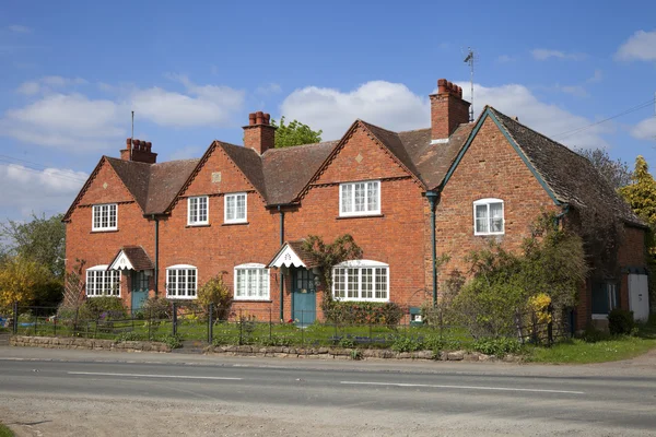 Rij van stenen huisjes, gloucestershire — Stockfoto