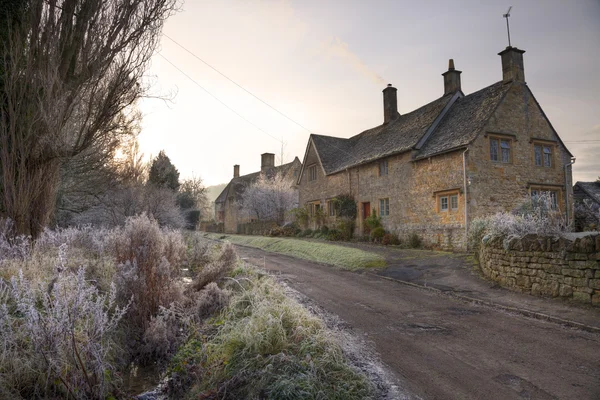 Cotswold casa di campagna in inverno — Foto Stock