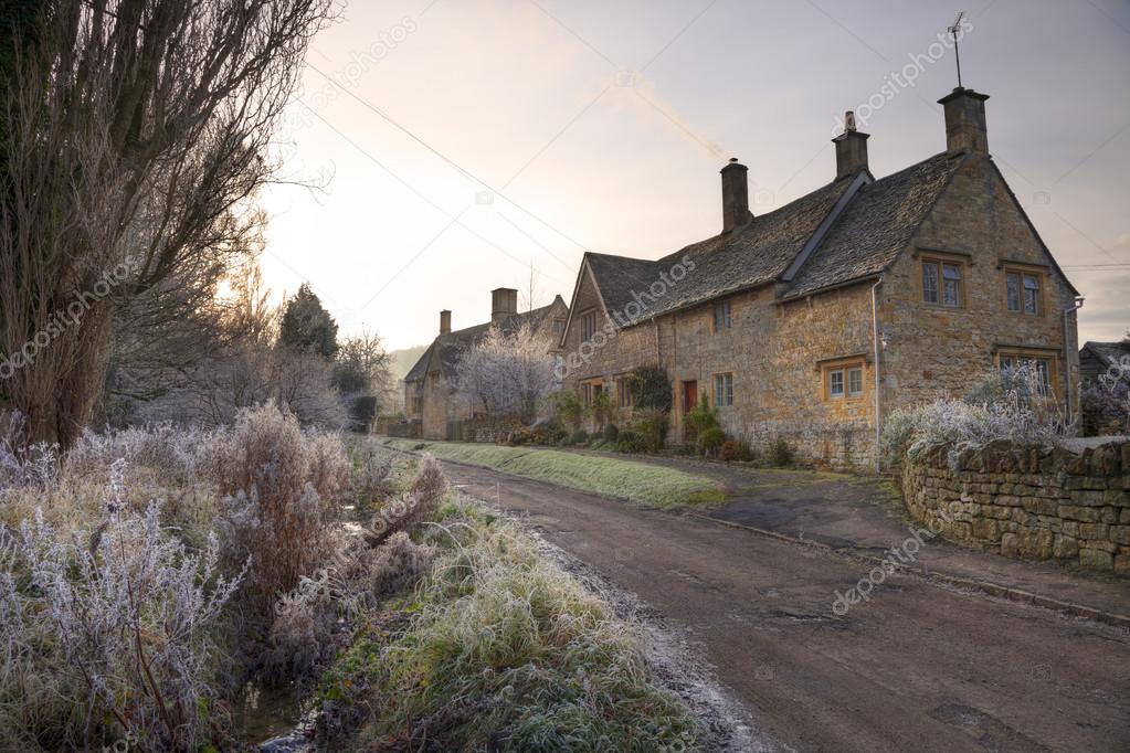 Cotswold country house in winter