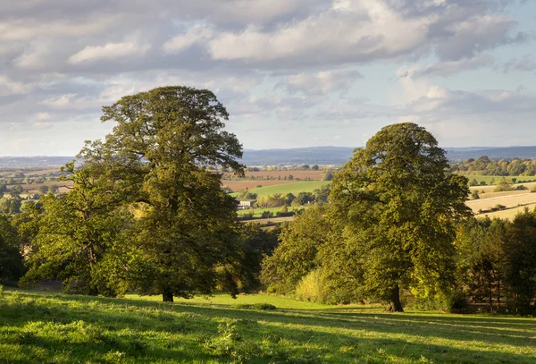 Het Engelse platteland bij zonsondergang — Stockfoto