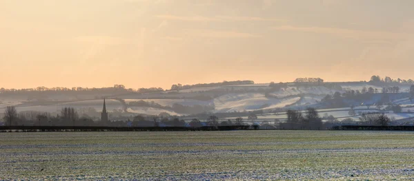 Cotswold panorama i vinter — Stockfoto
