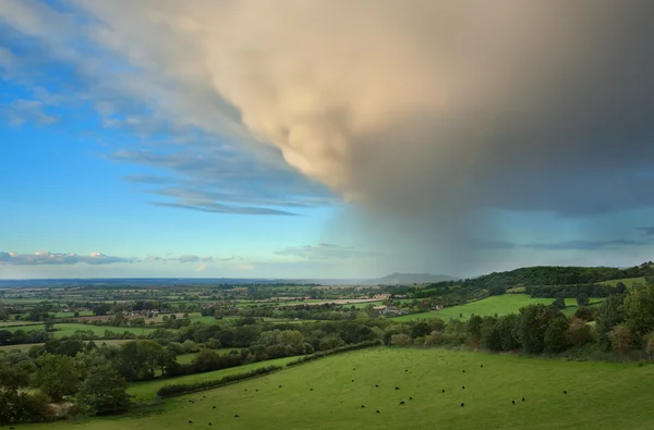 Pluie tombant sur le Gloucestershire — Photo