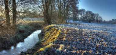 Worcestershire farmland in winter clipart