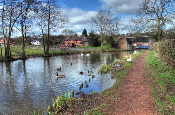 Worcestershire kanal — Stok fotoğraf