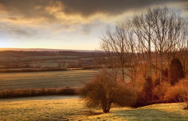 Sol saliendo sobre Gloucestershire — Foto de Stock