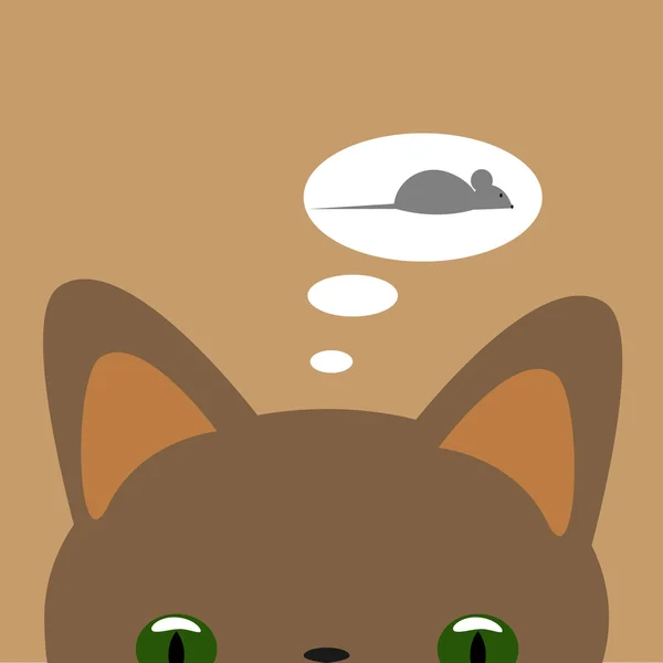 kedi ve fare. vektör çizim