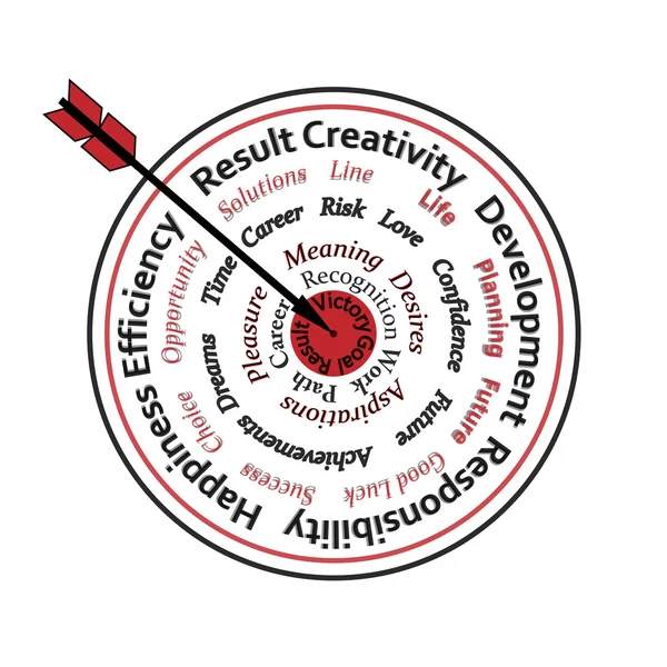 beyaz zemin üzerine kırmızı ve siyah ok kavramsal amacı. vektör