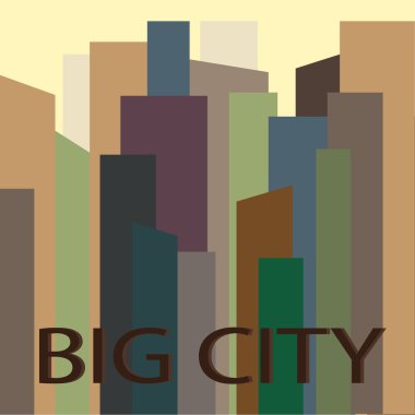 Şehir binaları siluet simgeler vektör