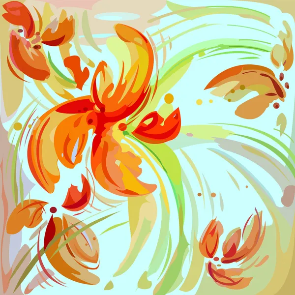 カラフルな装飾的な花 — ストックベクタ