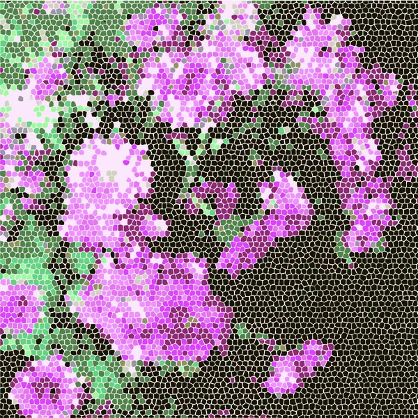 Strauß lila Blumen — Stockvektor