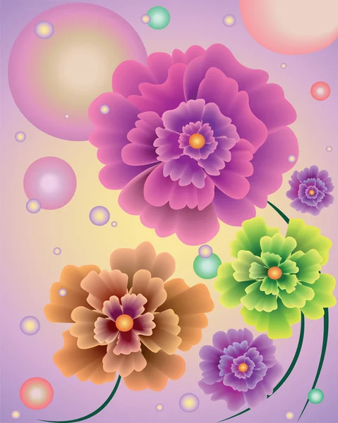 Balonlu soyut çiçek