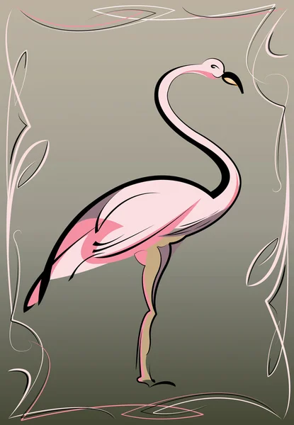 Rosa flamingo Royaltyfria Stockvektorer