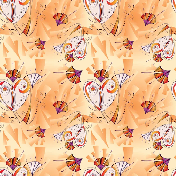 soyut çiçek ve kalpleri ile sorunsuz doku