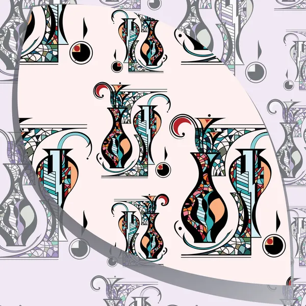 Dikişsiz doku ile stilize renkli natürmort