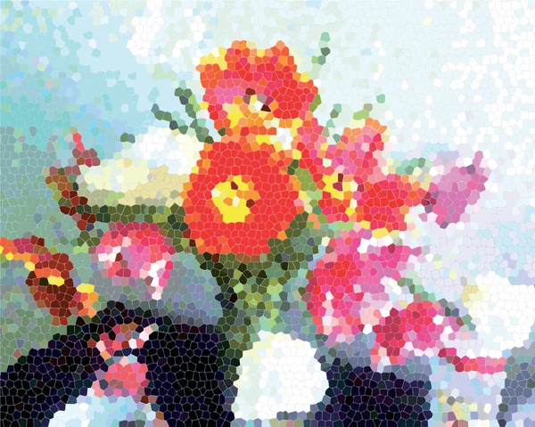 Bukiet tulipan malownicze — Wektor stockowy