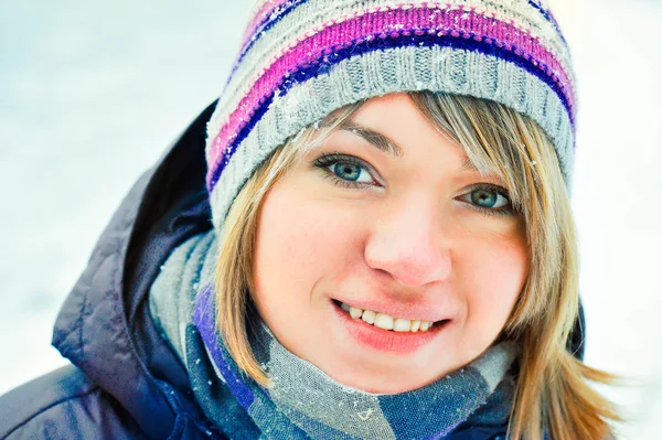 Mädchen Winter Schnee — Stockfoto