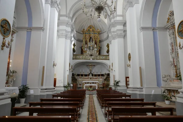 Interiér Kostela San Agostino Matera — Stock fotografie