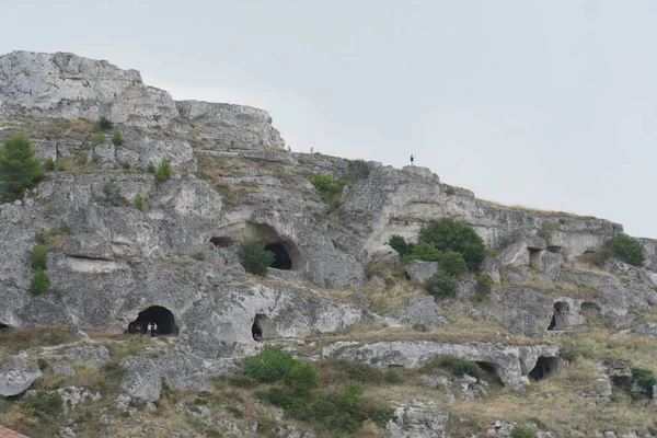 Πανόραμα Της Rupestrian Εκκλησίες Πάρκο Από Sasso Barisano Στην Άλλη Royalty Free Εικόνες Αρχείου