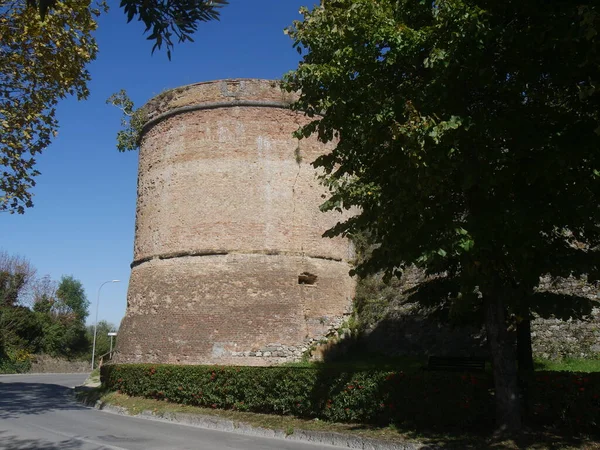 Muralhas Com Torres Baluartes Que Cercam Cidade Velha San Gimignano — Fotografia de Stock