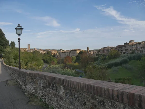 Panorama Colle Val Elsa Partir Ponte Arqueada Século Xiv Parte — Fotografia de Stock