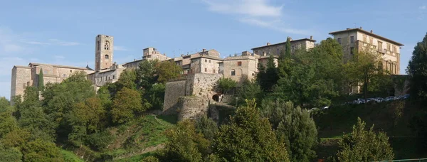 Panorama Colle Val Elsa Desde Puente Arqueado Del Siglo Xiv —  Fotos de Stock