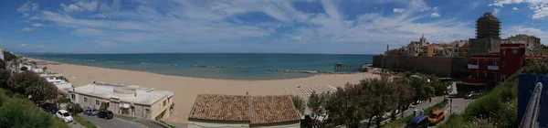 Panorama Del Castillo Suabio Termoli Encerrado Por Las Murallas Ciudad — Foto de Stock