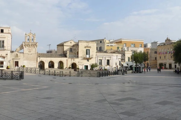 Πλατεία Vittorio Veneto Στα Μάτερα Θέα Guerricchio Κάτω Από Τις — Φωτογραφία Αρχείου