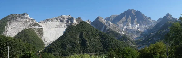 Panorama Sobre Cuenca Cantera Mármol Miseglia Entre Verde Las Montañas — Foto de Stock