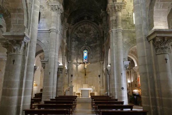 Iglesia San Juan Bautista Matera Interior Con Nave Central Ábside — Foto de Stock