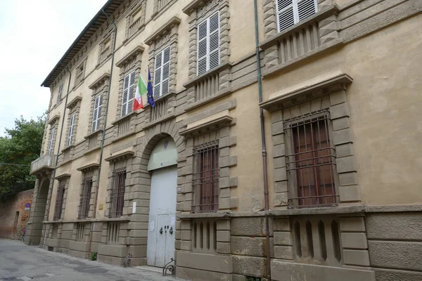 Milzetti Παλάτι Στη Faenza Διακοσμημένη Πρόσοψη Κατά Μήκος Του Δρόμου — Φωτογραφία Αρχείου