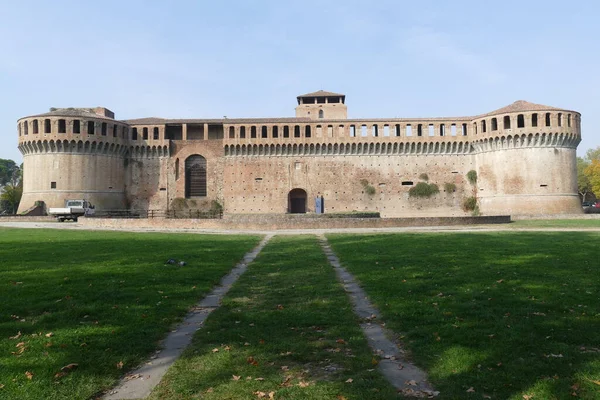 Castillo Sforza Imola Edificio Principal Con Barrancos Rodeados Bastiones Circulares — Foto de Stock