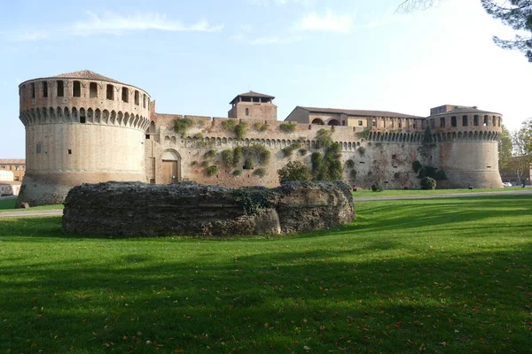 Castillo Sforza Imola Parte Trasera Del Edificio Principal Con Barrancos — Foto de Stock