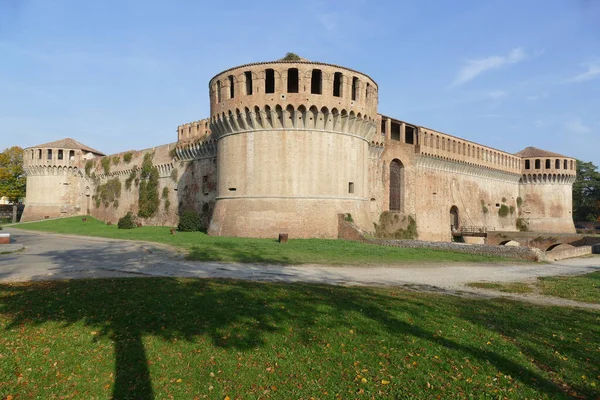 Castillo Sforza Imola Edificio Principal Con Barrancos Rodeados Bastiones Circulares — Foto de Stock