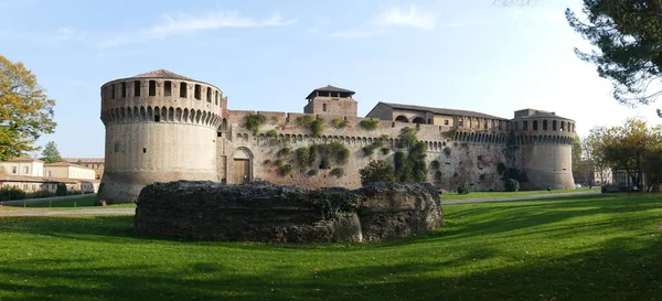 Castillo Sforza Imola Parte Trasera Del Edificio Principal Con Barrancos — Foto de Stock