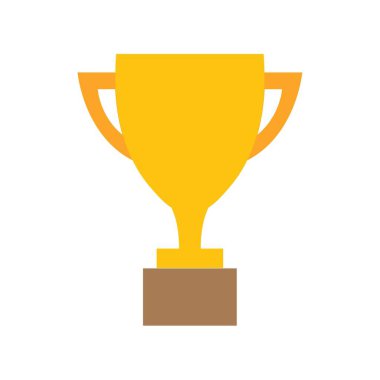 Kazanan Kupa Ödülü Sembolü. Beyaz arkaplanda simge izole edildi