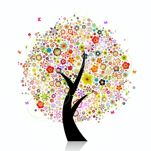 Анотація барвисті дерево — стокове фото