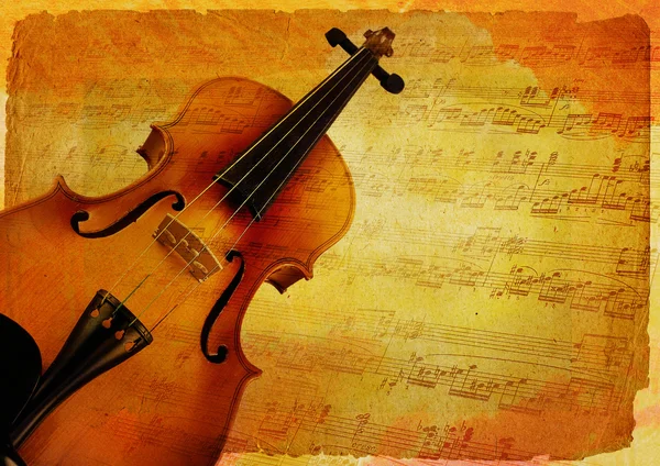 Музыкальный фон со скрипкой — стоковое фото