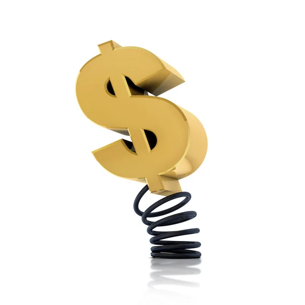 Money spring coil — Stock Photo, Image