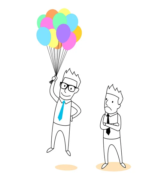 Balonlar karikatür holding