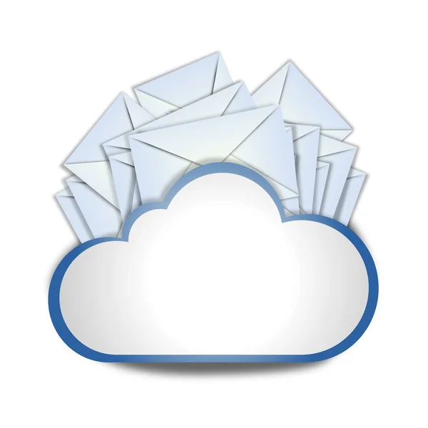 Nube de Internet con sobres — Foto de Stock
