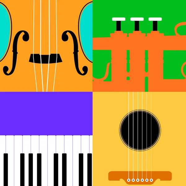 Fundo instrumento de música colorida — Fotografia de Stock