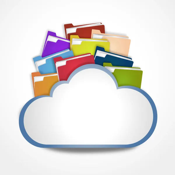 Internet cloud with files — Stock Photo, Image