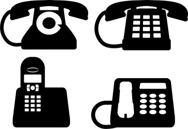 Vector silhouettes telefonları