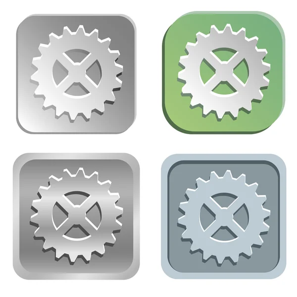 Gear buttons — Stock Vector