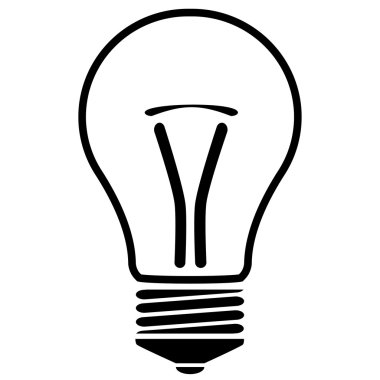 bir ampul silüeti