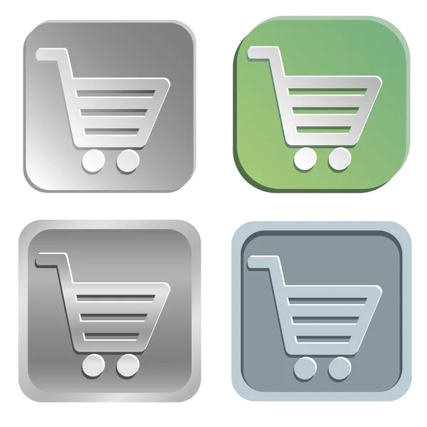 Shopping cart buttons — Stock Vector