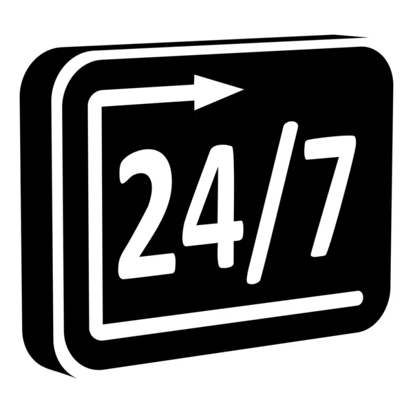 Firma 24 7 — Vector de stock