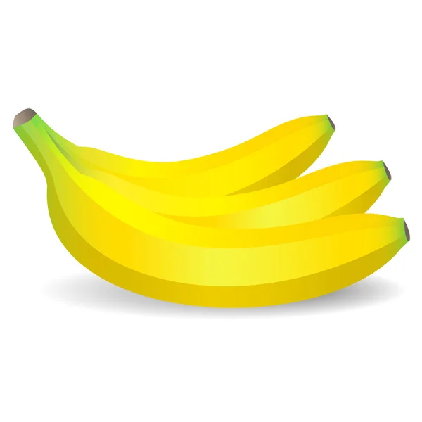 Vektor isolierte Bananen auf weißem Hintergrund — Stockvektor